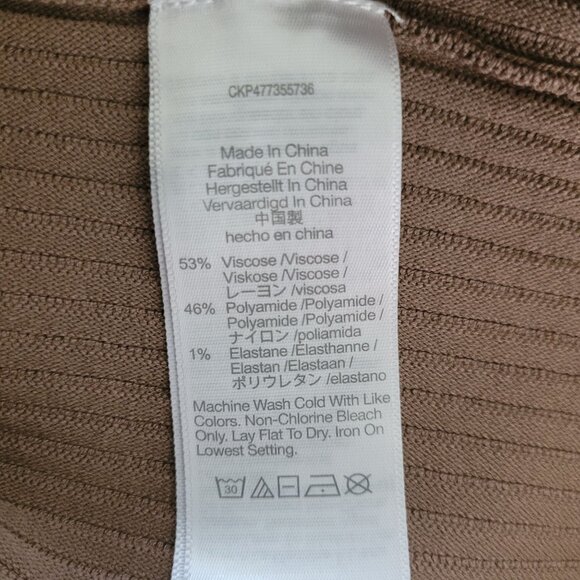 Madewell Ottoman Crop Sweater Tee Womens Size XXS Tan Modern Minimalist NL209 - Picture 6 of 6